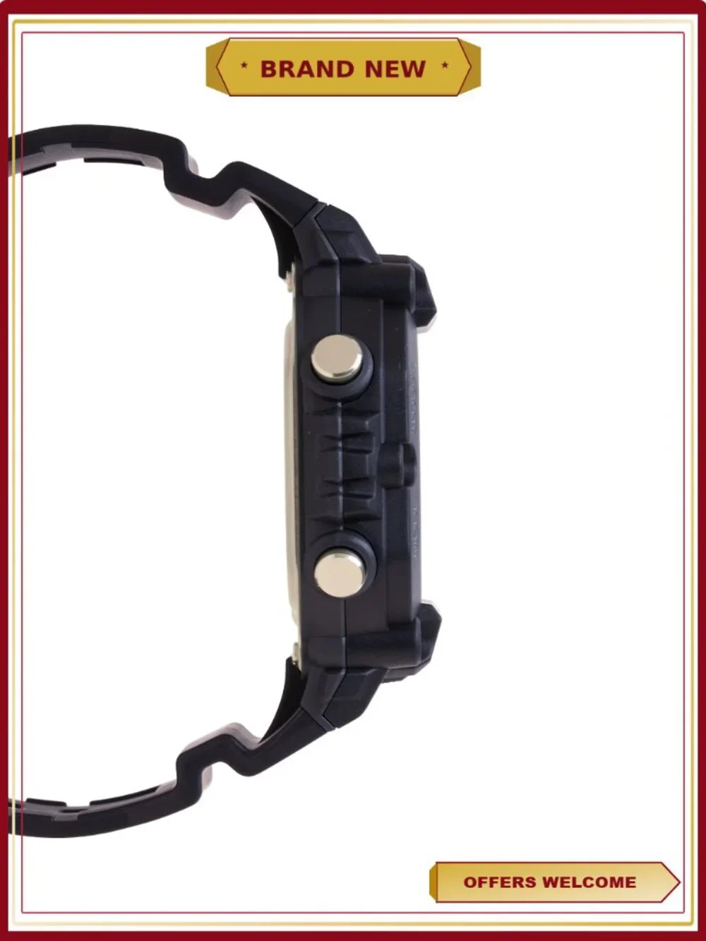 Mens Digital Wristwatch Large LCD 10-Yr Battery 100M Water Resistant Stopwatch